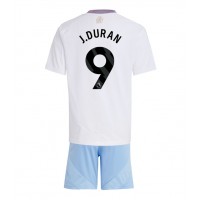 Camiseta Aston Villa Jhon Duran #9 Segunda Equipación Replica 2024-25 para niños mangas cortas (+ Pantalones cortos)